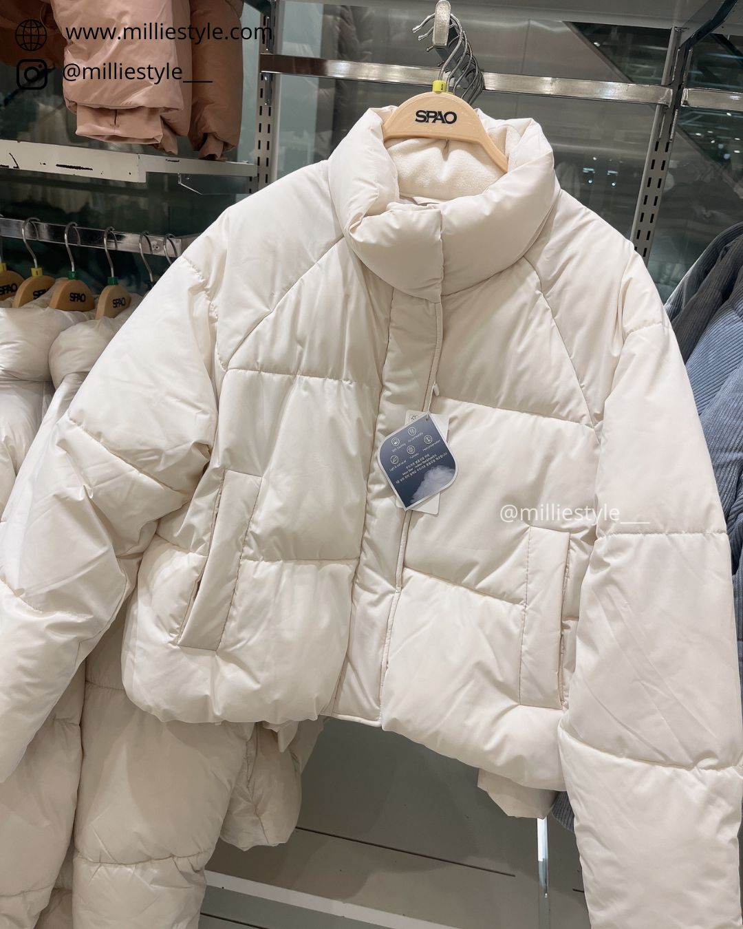 Pastel puffer jacket best sale