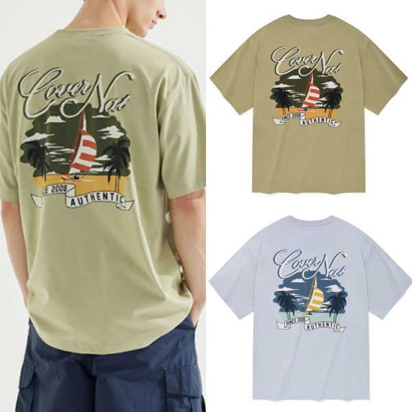 [Covernat] Sunset Boat Graphic T-Shirt (2 Color) *Limited Time Sale*